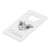 猫ファッション クレジットカード栓抜き (正面アングル)