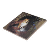 猫ファミリー&アイビーリーフバイヘンリエットロナーナイフ タイル (側面)