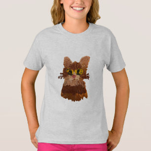 猫ファンキーの絵画顔Tシャツ Tシャツ