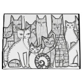 猫ファンシーの ラージペーパーバッグ (正面)