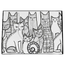 猫ファンシーの ラージペーパーバッグ