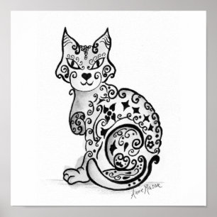 猫ファンシーポスター ポスター