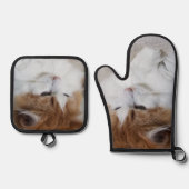 猫ファンシー子猫 鍋つかみ&鍋敷きセット (正面)