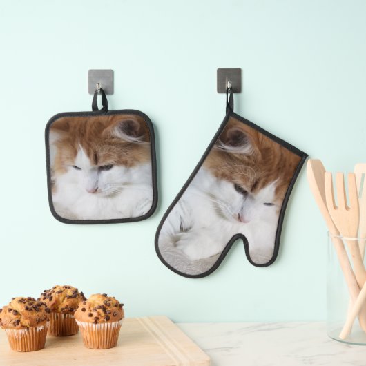 猫ファンシー子猫 鍋つかみ&鍋敷きセット (インサイチュ (吊り下げ))