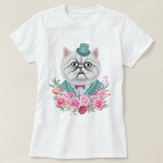 猫ファンシーTシャツ Tシャツ (デザイン正面)