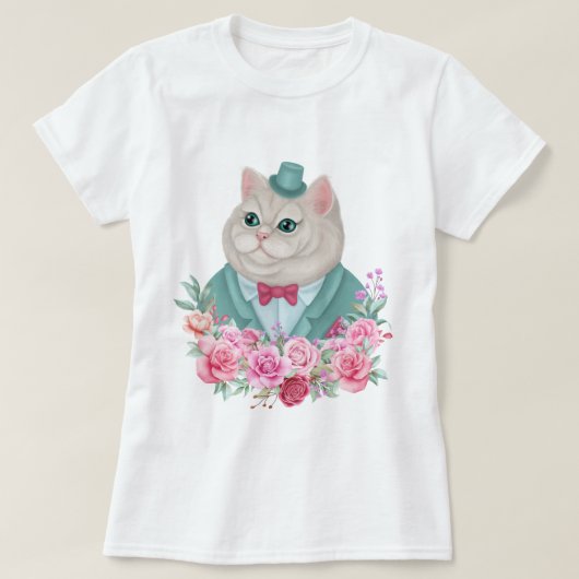猫ファンシーTシャツ Tシャツ (デザイン正面)