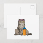 猫フィットネスマグカップ ポストカード (正面/裏面)
