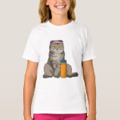 猫フィットネス飲みマグ Tシャツ (正面)