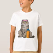 猫フィットネス飲みマグ Tシャツ (正面)