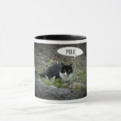 猫フォトカスタム文字コンボマグカップ マグカップ (中央)