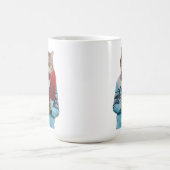 猫フォトグラファーのヴィンテージセーター予測できな コーヒーマグカップ (中央)