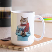 猫フォトグラファーのヴィンテージセーター予測できな コーヒーマグカップ
