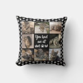 猫フォトコラージュMEOW PAW PRINTで クッション (正面)