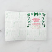 猫フォトホリデーカスタムクリスマスから シーズンカード (内部)