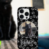 猫フォトポープリントパターパーソナライズされたン iPhoneケース