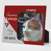 猫フォト悔やみや弔慰記念ペット追悼焼き フォトプラーク (側面)