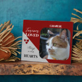 猫フォト悔やみや弔慰記念ペット追悼焼き フォトプラーク (側面)