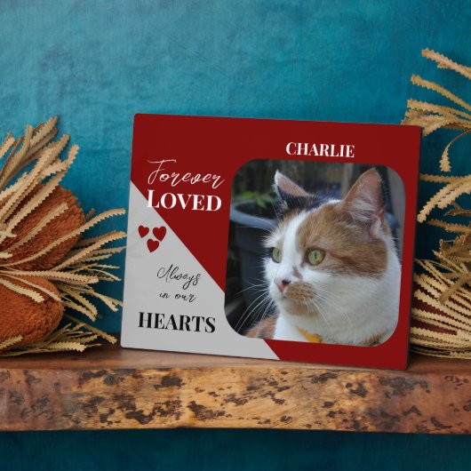 猫フォト悔やみや弔慰記念ペット追悼焼き フォトプラーク (側面)