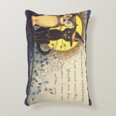 猫フレンドリーとフクロウ – かわいいヴィンテージハロウィン アクセントクッション (正面(垂直))