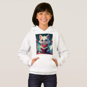 猫フード付きスウェットシャツ (正面フル)