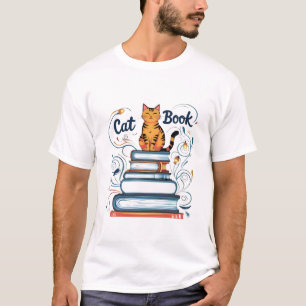 猫ブックTシャツ – 本&猫 の読シャツ Tシャツ