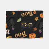 猫ブハロウィーン フリースブランケット (正面(横))