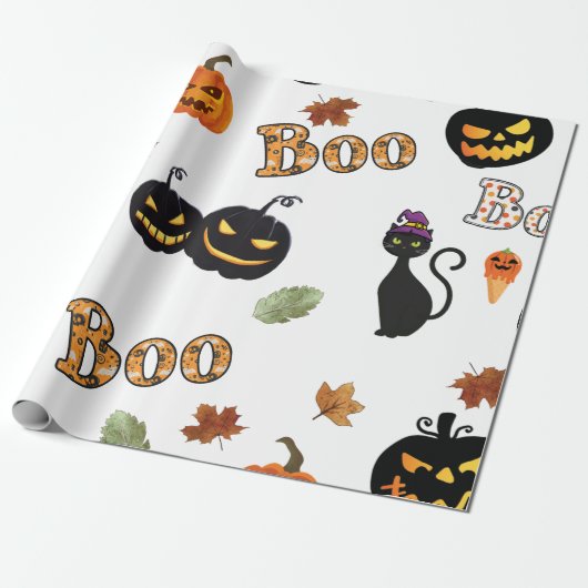 猫ブハロウィーン ラッピングペーパー (アンロールド)
