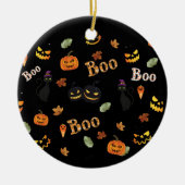 猫ブーハロウィン セラミックオーナメント (正面)