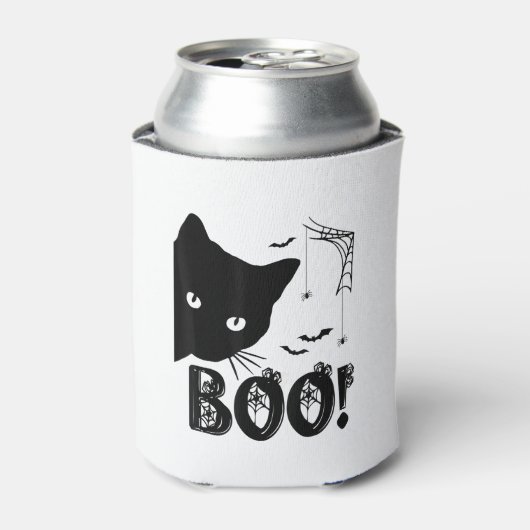 猫ブー！おもしろい怖いハロウィン猫を隠す 缶クーラー (缶正面)