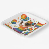 猫プライドポーズキャットインスパイアプライドLGBTQ ペーパープレート (傾斜あり)