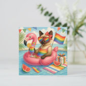 猫プライドポーズキャットインスパイアプライドLGBTQ 招待状 (スタンド正面)