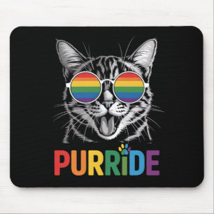 猫プライド 猫 ゲイ レズビアン 虹 LGBTQ アライ プライド マウスパッド