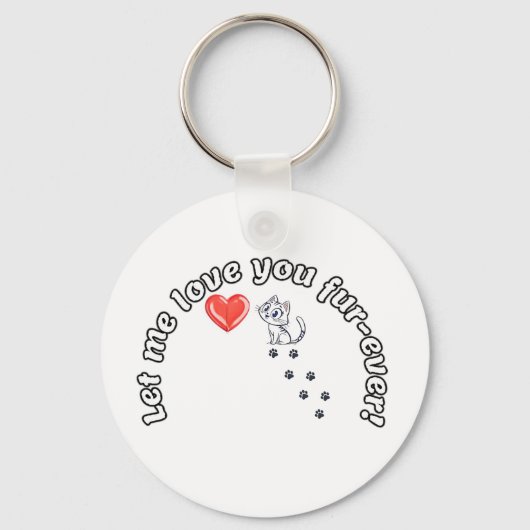 猫プリンが大好おもしろいき。 キーホルダー (正面)