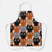 猫プリントキッチンエプロン エプロン (正面)