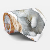 猫プリントパターン01x4 ネクタイ (ロール)