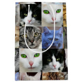 猫プリント紙抱き枕 ミディアムペーパーバッグ (正面)