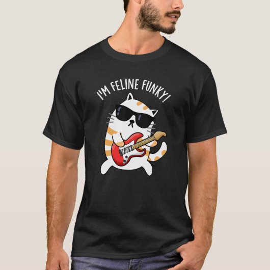猫プリンファンキーダおもしろいークBG Tシャツ (正面)