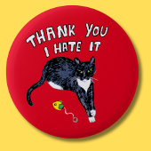 猫プレゼントありがとうピンバッジギフト嫌い 缶バッジ