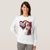 猫プロフェッショナルポートレートの抽象芸術美しい Tシャツ (正面フル)