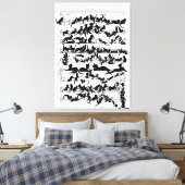 猫ベクターの交響曲 キャンバスプリント (インサイチュ (寝室))