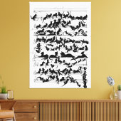 猫ベクターの交響曲 キャンバスプリント (インサイチュ (リビング))