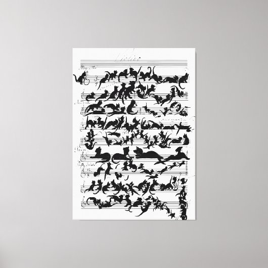 猫ベクターの交響曲 キャンバスプリント (正面)