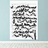 猫ベクターの交響曲 キャンバスプリント (インサイチュ (ウッドフロア))