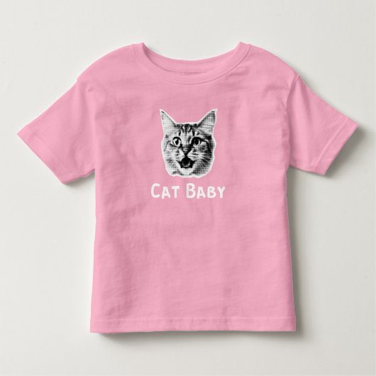 猫ベビーレトロ トドラーTシャツ (正面)