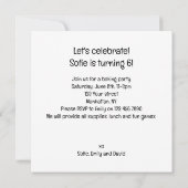 猫ベーキング、ベーキングパーティの招待状、猫カード 招待状 (裏面)