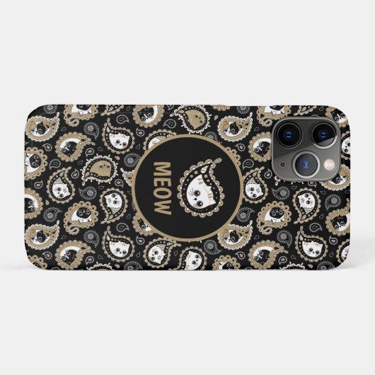 猫ペイズリー Case-Mate iPhoneケース (裏面(横))