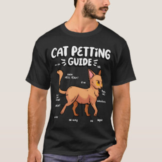 猫ペッティングガイドフワフワの子猫アニマルフレンド女 Tシャツ