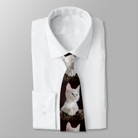 猫ペットのパーソナライズされた写真 ネクタイ (タイ)