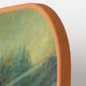 猫ペットのレオナルド・ダ・ヴィンチを抱いたモナ・リサ ピックルボールラケット (左詳細)