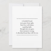 猫ペットの紛失悔やみや弔慰カード 招待状 (裏面)